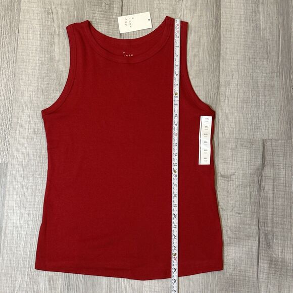 NWT A New Day Women’s Ribbed High Neck Tank Top Dark Red Size 2XL - Picture 14 of 15